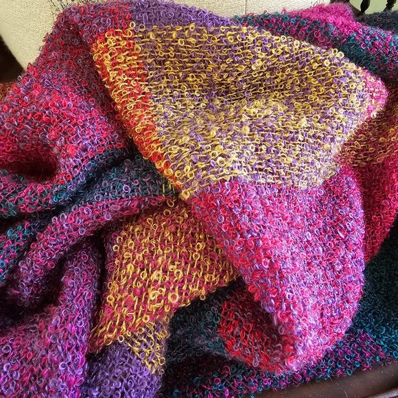 Cozy Woven Scarf Blanket with Fringe, Wrap, Shawl - Picture 4 of 7